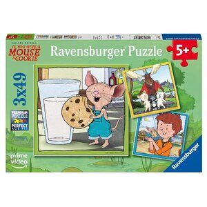 New sealed Ravensburger-3x49 Piece Puzzle- Mouse with Cookie & His Friends